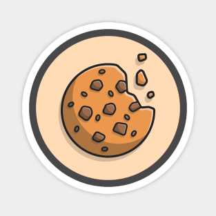 Chocolate Cookies Cartoon Vector Icon Illustration Magnet