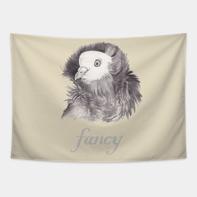 Fancy Pigeon Tapestry by Robyn-Jade