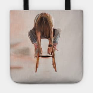 Girl in Chair Geek Designer Dune Stika Artistic Anime Style Tote