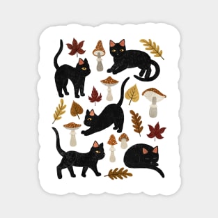 autumn cat magic Magnet