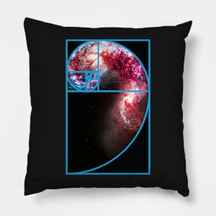 Fibonacci Spiral Galaxy Pillow