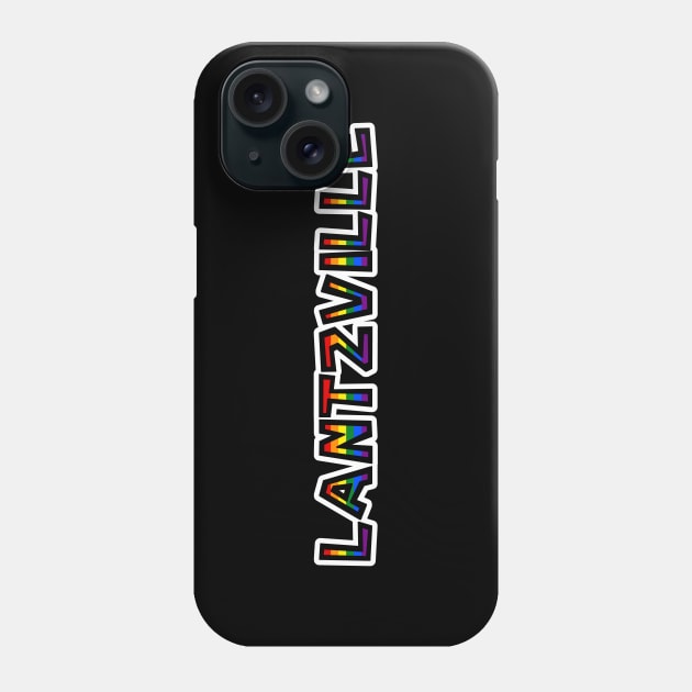 District of Lantzville - LGBT Rainbow Flag - Loud and Proud Gay Town Text - Lantzville Phone Case by Bleeding Red Pride