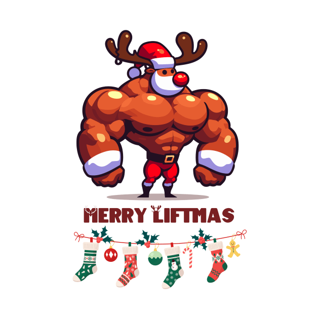 Christmas Reindeer - Merry Liftmas by Fluen