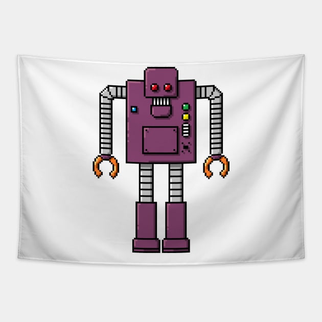 Pixel Robot 191 Tapestry by Vampireslug