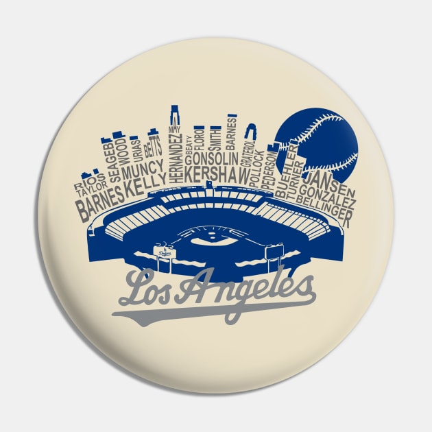 LA Pro Baseball Team Skyline Los Angeles Pin by kumtulmabur