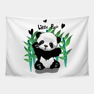 Little panda bear Tapestry