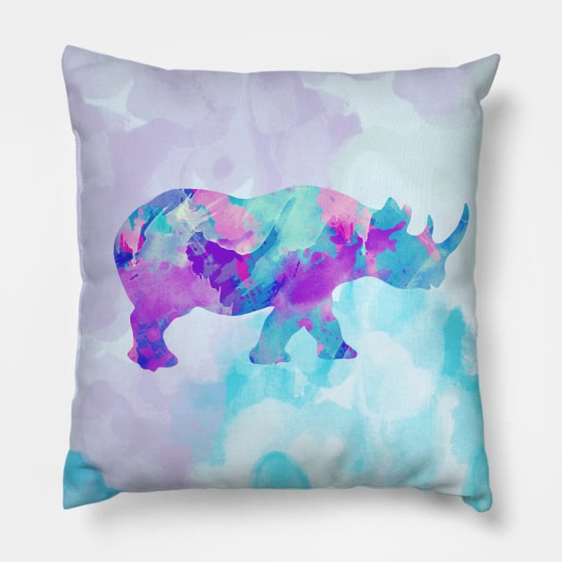 Abstract Rhino Pillow by uniqued