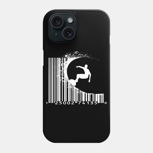 Youth surfing on barcode Phone Case by Aish shop