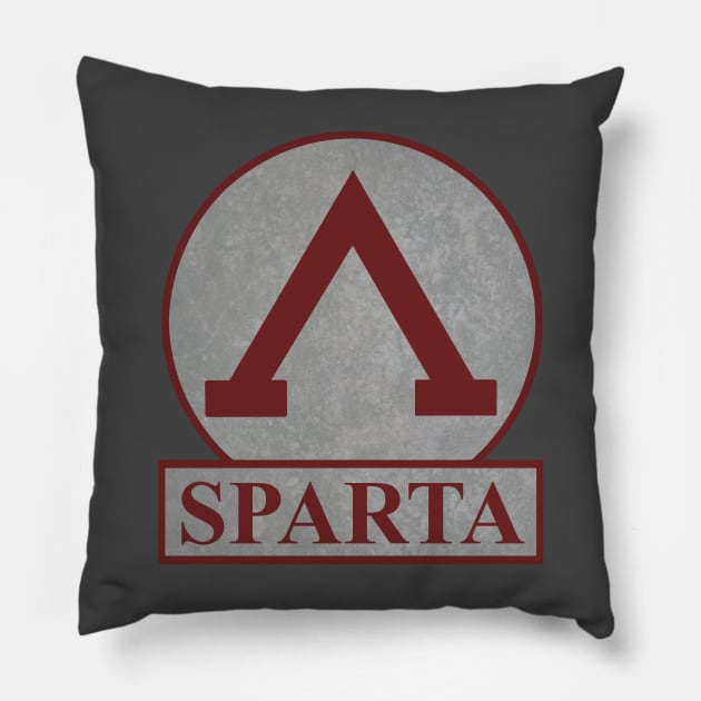 Ancient Sparta Lambda Symbol of the Spartans Pillow by AgemaApparel