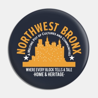 Northwest Bronx Skyline - A Tapestry of Home and Heritage Pin