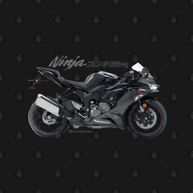 Kawasaki Ninja ZX-6R 20 black, sl by MessyHighway