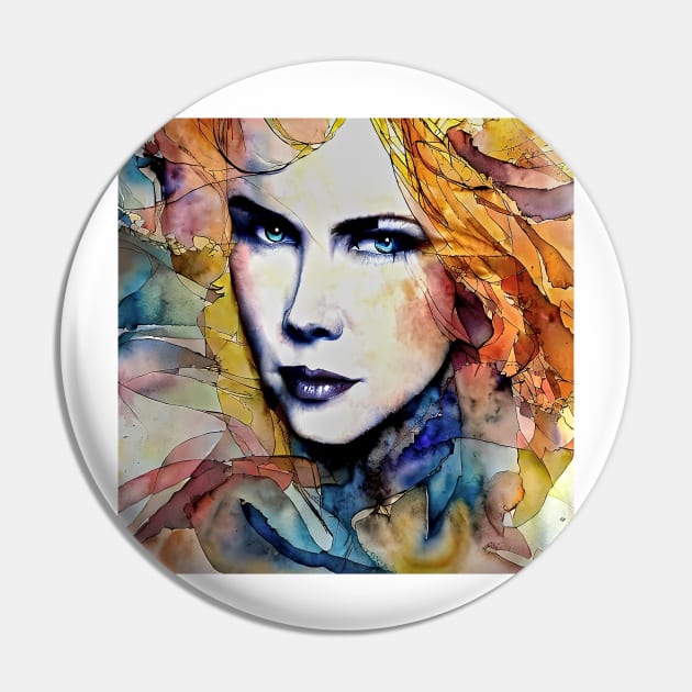 portrait of Nicole Kidman Pin by bogfl