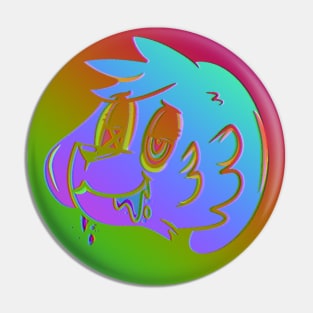 Trippy dog art Pin