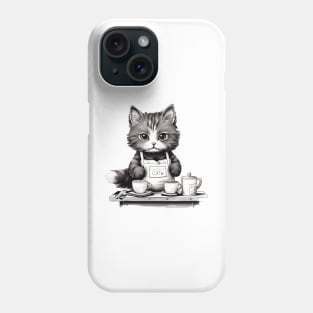 Cat Cafe Cute Barista Phone Case