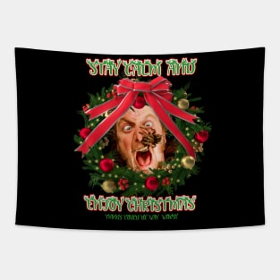 Stay Calm And Enjoy Christmas Tapestry