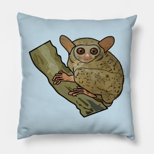 Tarsier cartoon illustration Pillow