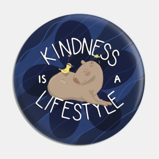 Kindness Capybara Pin