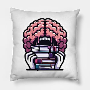 Brain Eating Books Funny For Readers And Books Lovers Pillow