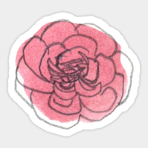 Pink Carnation Solo 3 - Flower - Sticker