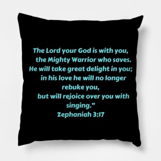 Bible Verse Zephaniah 3:17 Pillow