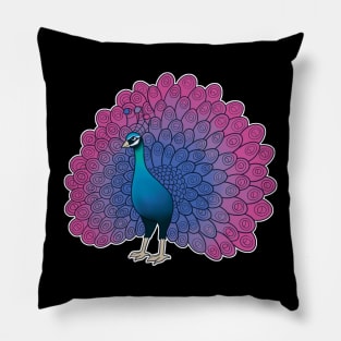 Bisexual Pride Peacock Pillow