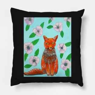 Floral Foxy Pillow