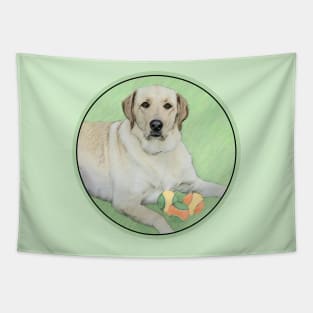 Labrador Retriever Yellow with Tennis Balls Tapestry