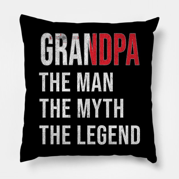 Grand Father Maltese Grandpa The Man The Myth The Legend - Gift for Maltese Dad With Roots From  Malta Pillow by Country Flags