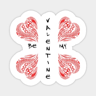 Be My Valentine Red and Black Magnet