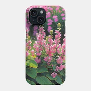 Closeup of Lovely Pink Alpine Flowers Phone Case