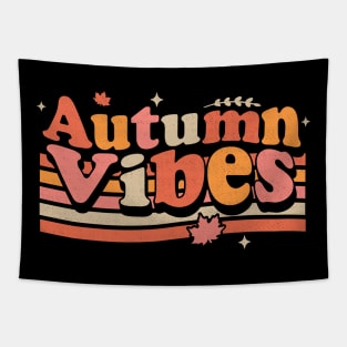 Autumn Vibes 70s Fall Lover Retro Vintage Tapestry