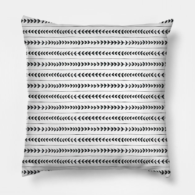 Laurel stripe Pillow by crumpetsandcrabsticks