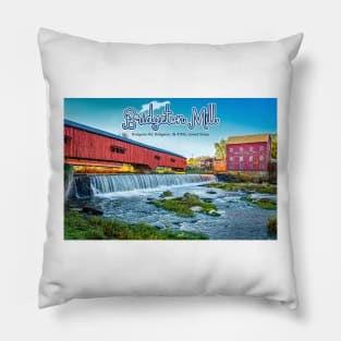 Bridgeton Mill and Covered Bridge Pillow