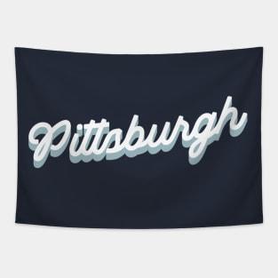 Pittsburgh cursive script Tapestry