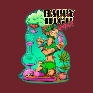 420 Stoner Weed #4 – HAPPY HIGH MOMENTS T-Shirt
