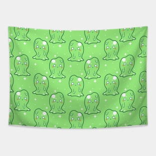 Cute Green Slime Pattern Tapestry