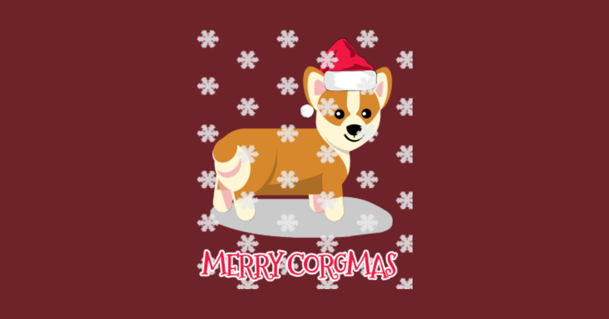 christmas corgi pillow