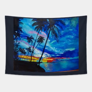 Tropical Blues Tapestry