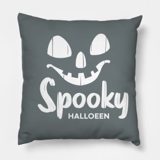 A Smile Spooky Face Halloween T-Shirt Pillow