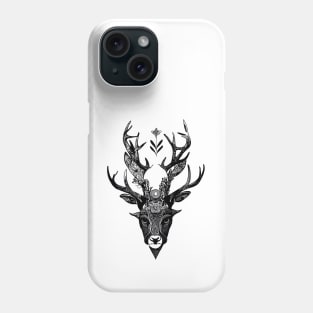 Stag Deer Wild Animal Nature Illustration Art Tattoo Phone Case