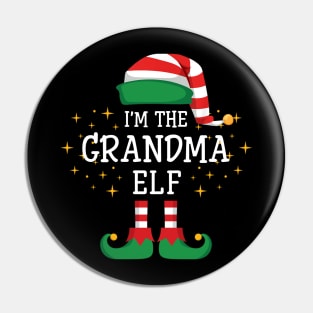 I'm The Grandma Elf Matching Family Christmas Pajama Pin