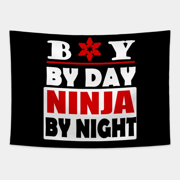 Ninja boy birthday gift sports children Tapestry by FindYourFavouriteDesign