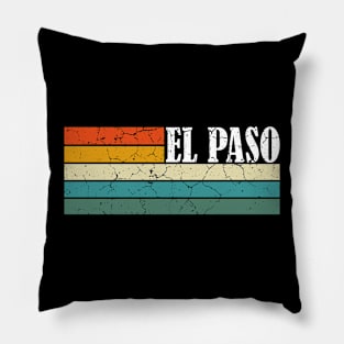 El Paso Texas city retro Pillow