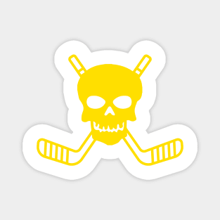 SKULL AND CROSSED HOCKEY STICKS Magnet