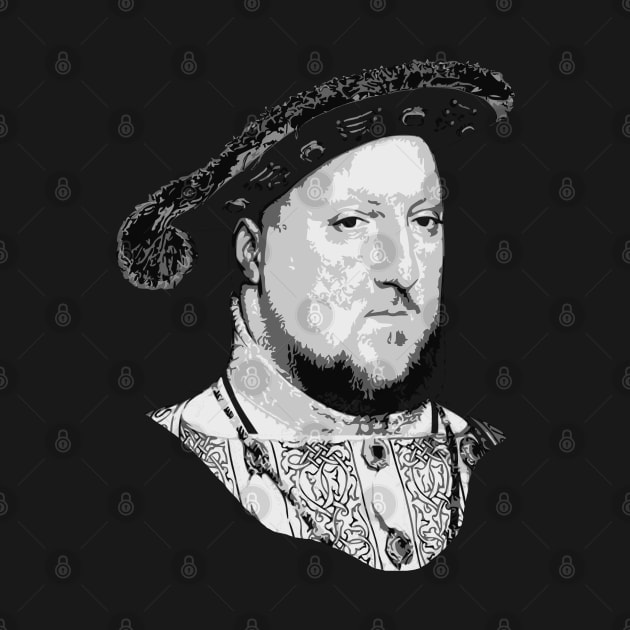 King Henry VIII Black and White by Nerd_art