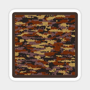 Camo Pattern - Chocolate Brown Magnet
