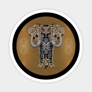 Deco Elephant with Gold Leaf Background Magnet