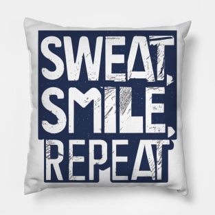 Grungy Fitness Motivation T-Shirt | Unisex Workout Apparel | Unique Funny Healthy Life Gift Idea for Sports Enthusiasts Pillow