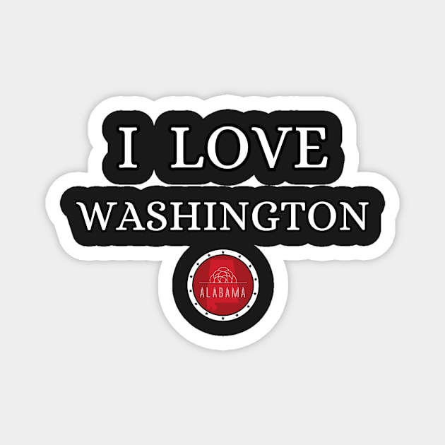 I love Washington | The best county of Alabama Magnet by euror-design