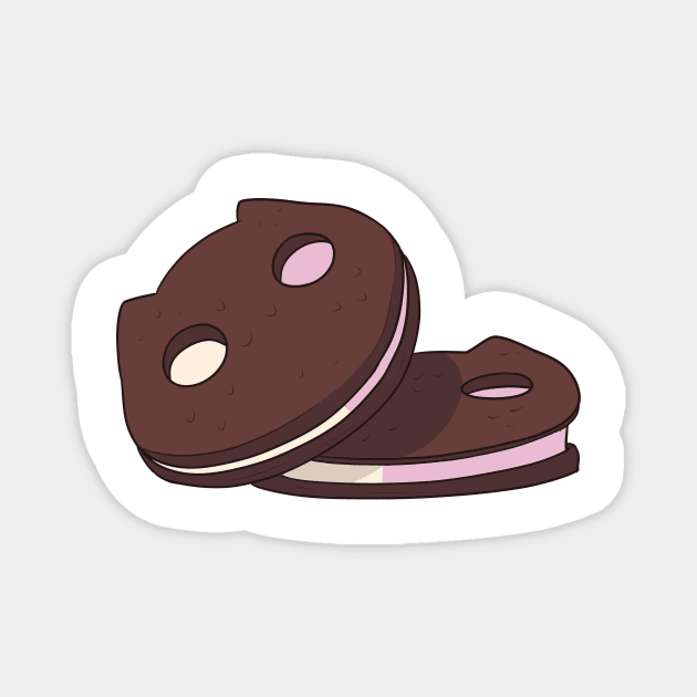 Cookie Cat Pile Magnet by Bioticsheep